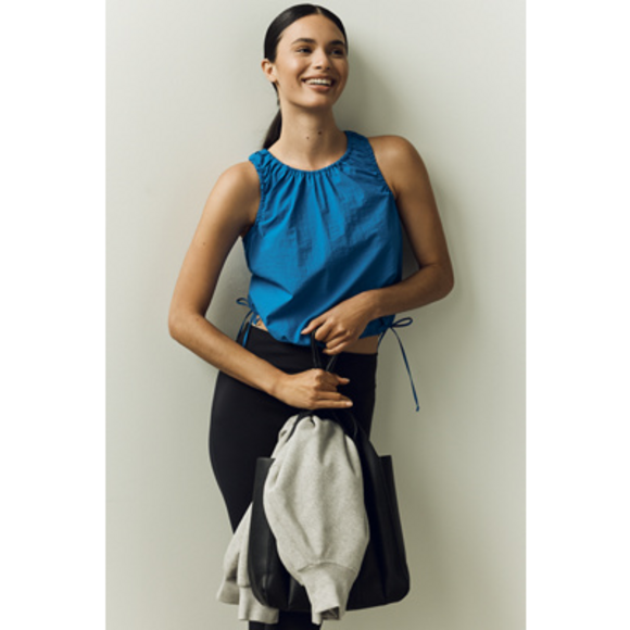 Anthropologie Tops - Daily practice Nylon Bubble Tank by Anthropologie in Blue